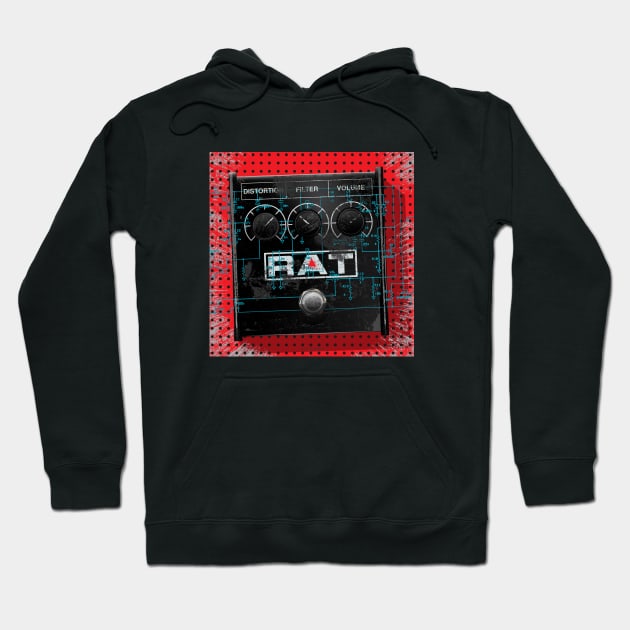 The Rat distortion pedal Hoodie by Tiny Little Hammers